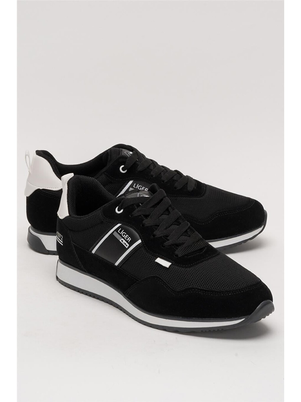 Erkek Günlük Sneaker Spor Ayakkabı Siyah - Beyaz-2