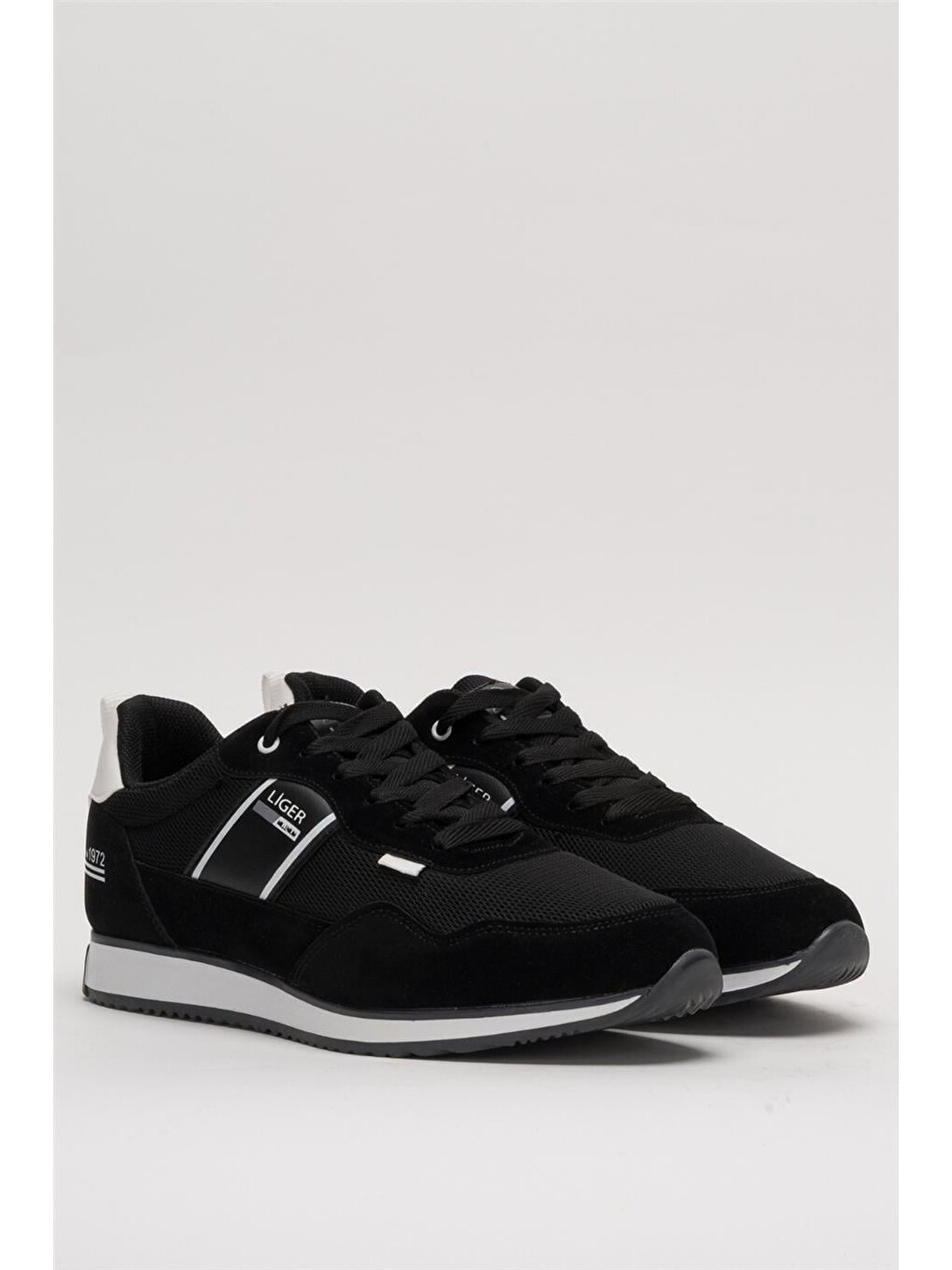 Erkek Günlük Sneaker Spor Ayakkabı Siyah - Beyaz-4