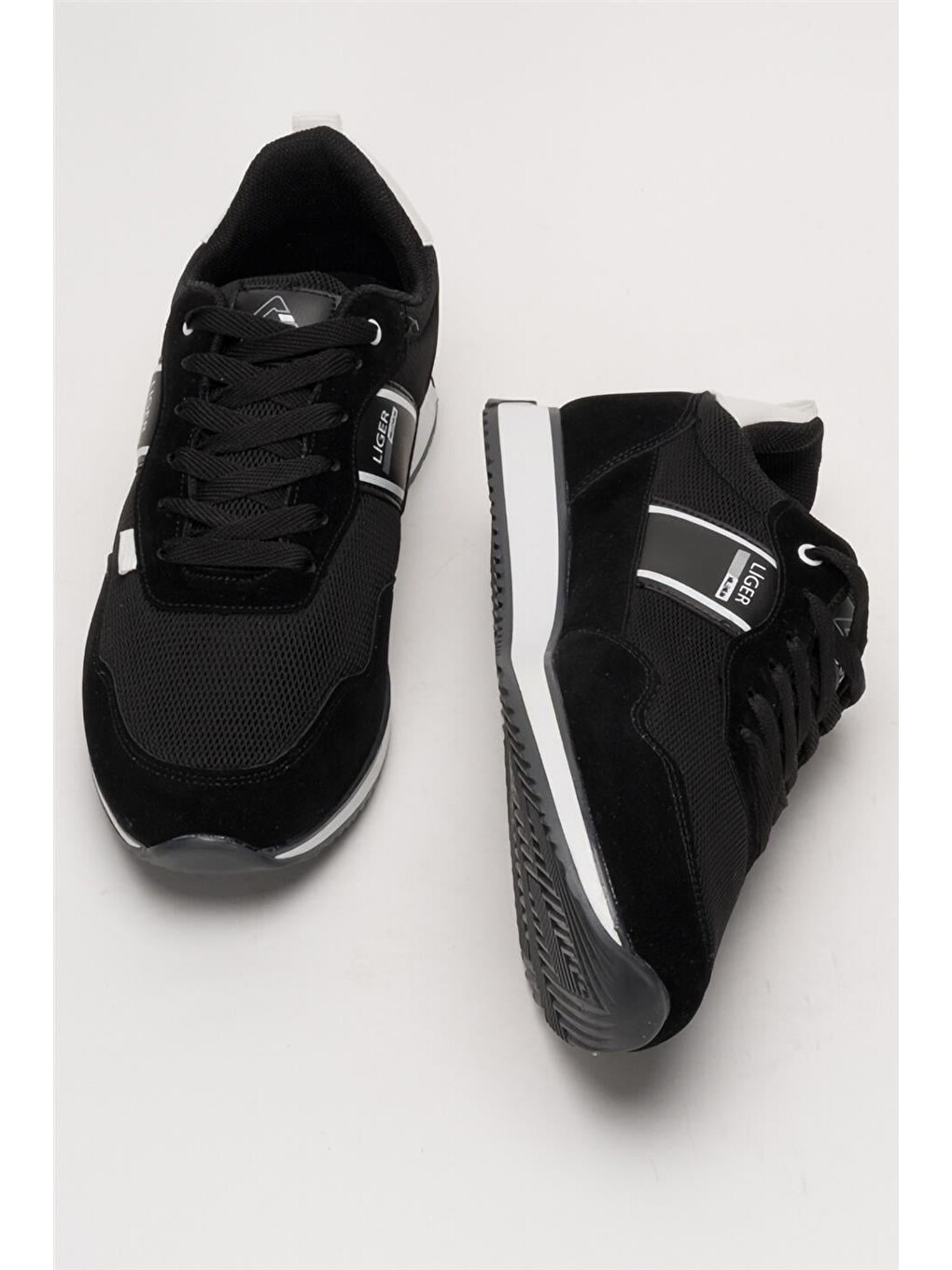 Erkek Günlük Sneaker Spor Ayakkabı Siyah - Beyaz-12