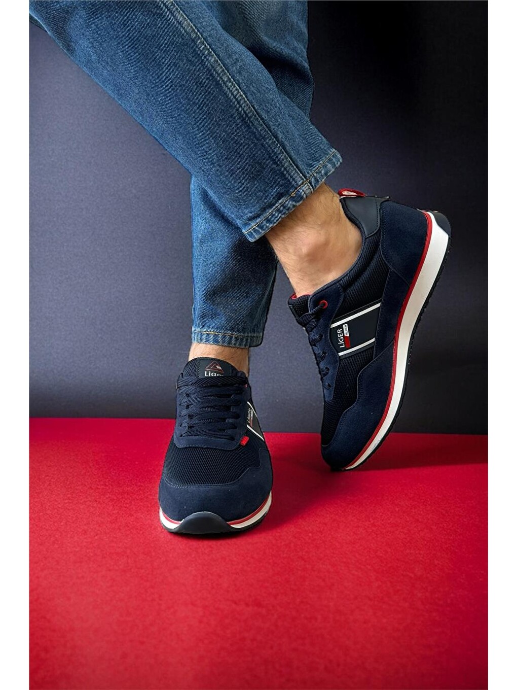 Erkek Günlük Sneaker Spor Ayakkabı Lacivert-8