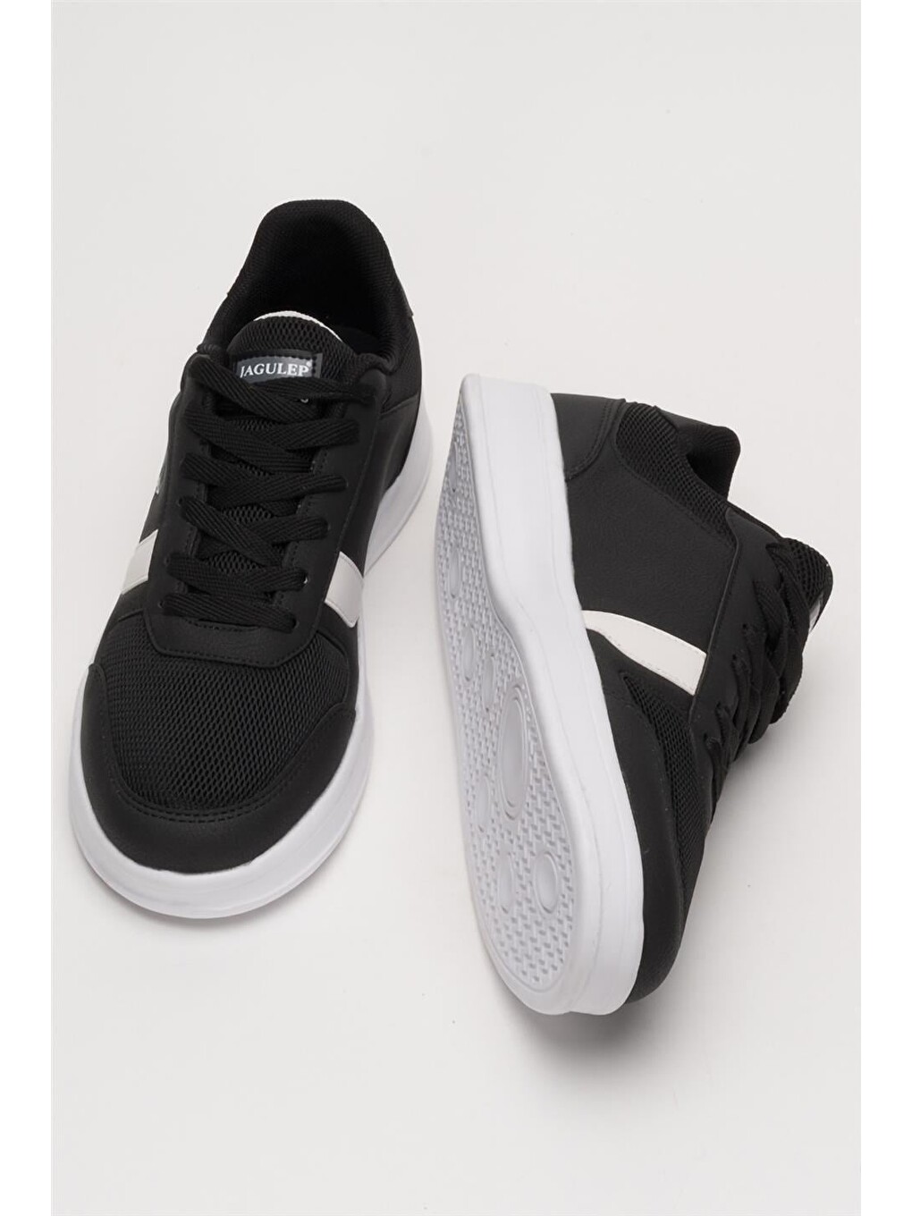 Erkek Günlük Sneaker Rahat Spor Ayakkabı Siyah Beyaz-17