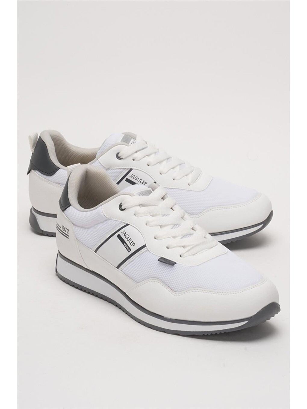 Erkek Günlük Sneaker Spor Ayakkabı Beyaz - Füme-2