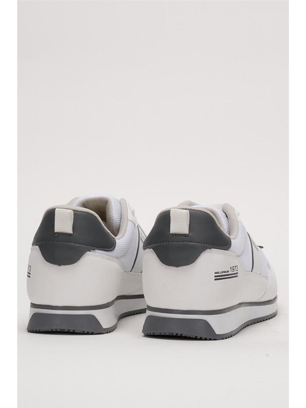 Erkek Günlük Sneaker Spor Ayakkabı Beyaz - Füme-6