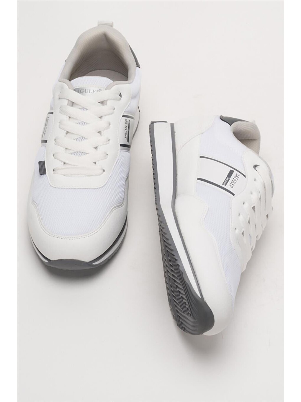 Erkek Günlük Sneaker Spor Ayakkabı Beyaz - Füme-12