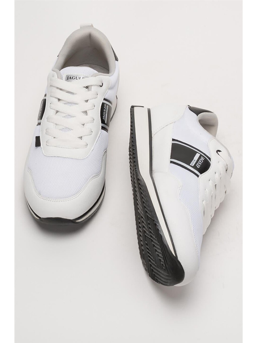 Erkek Günlük Sneaker Spor Ayakkabı Beyaz - Siyah-6