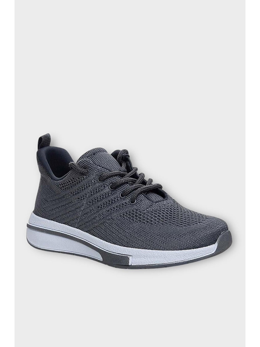 Gri Unisex Yazlık Triko Spor Ayakkabı Füme - Beyaz-1