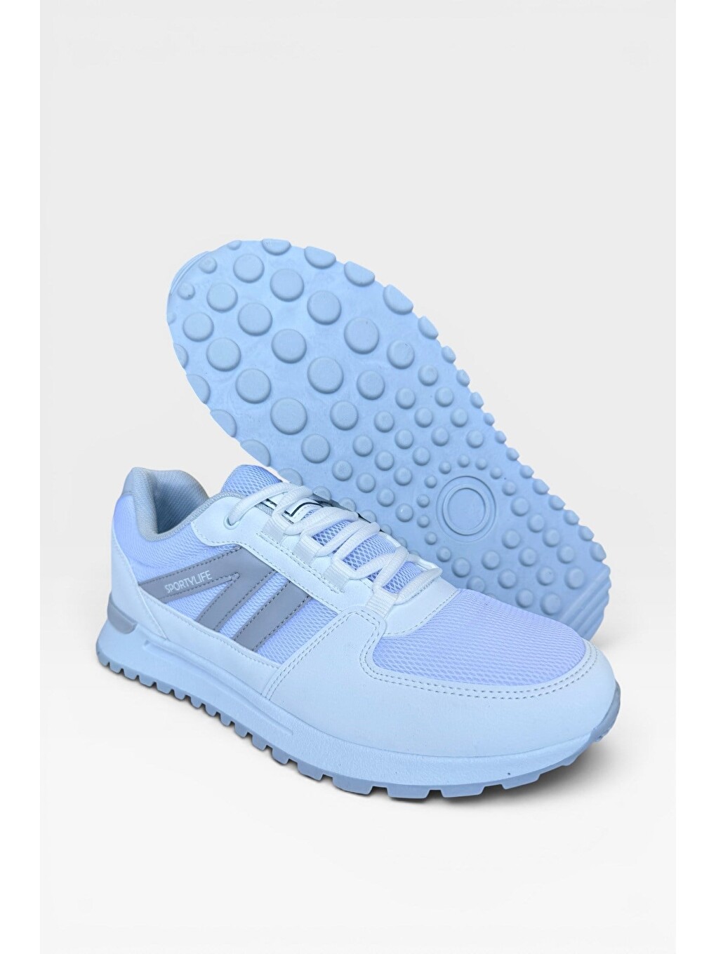 Erkek Ortopedik Airfile Günlük Yürüyüş Koşu Sneaker Spor Ayakkabı Beyaz-8