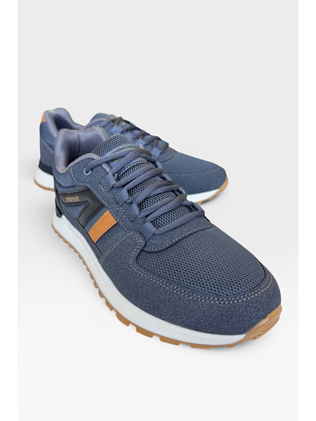 Gri Erkek Ortopedik Airfile Günlük Yürüyüş Koşu Sneaker Spor Ayakkabı Füme-1