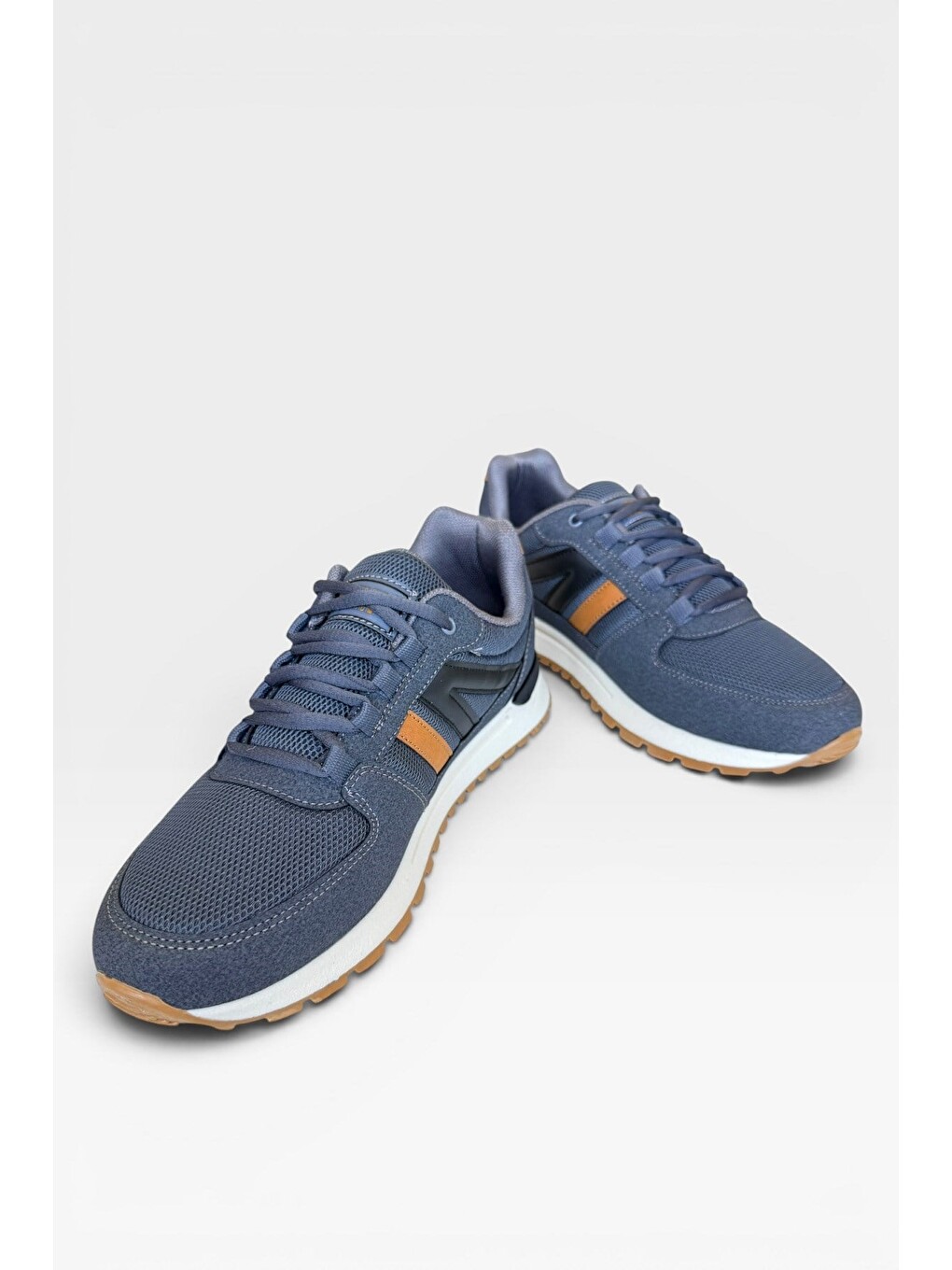 Gri Erkek Ortopedik Airfile Günlük Yürüyüş Koşu Sneaker Spor Ayakkabı Füme-2