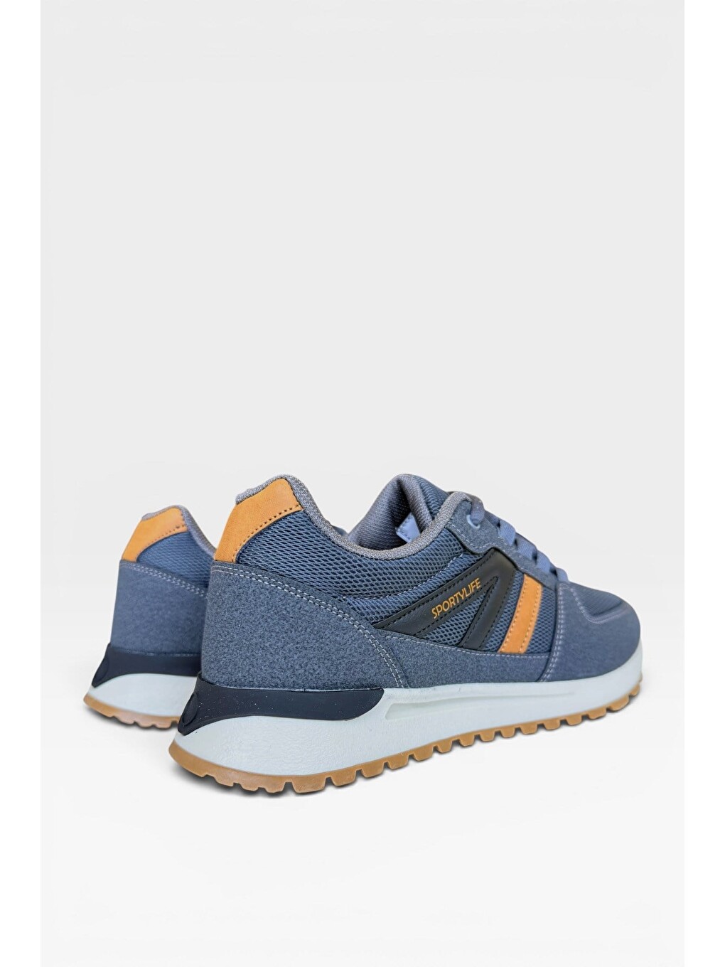 Gri Erkek Ortopedik Airfile Günlük Yürüyüş Koşu Sneaker Spor Ayakkabı Füme-3