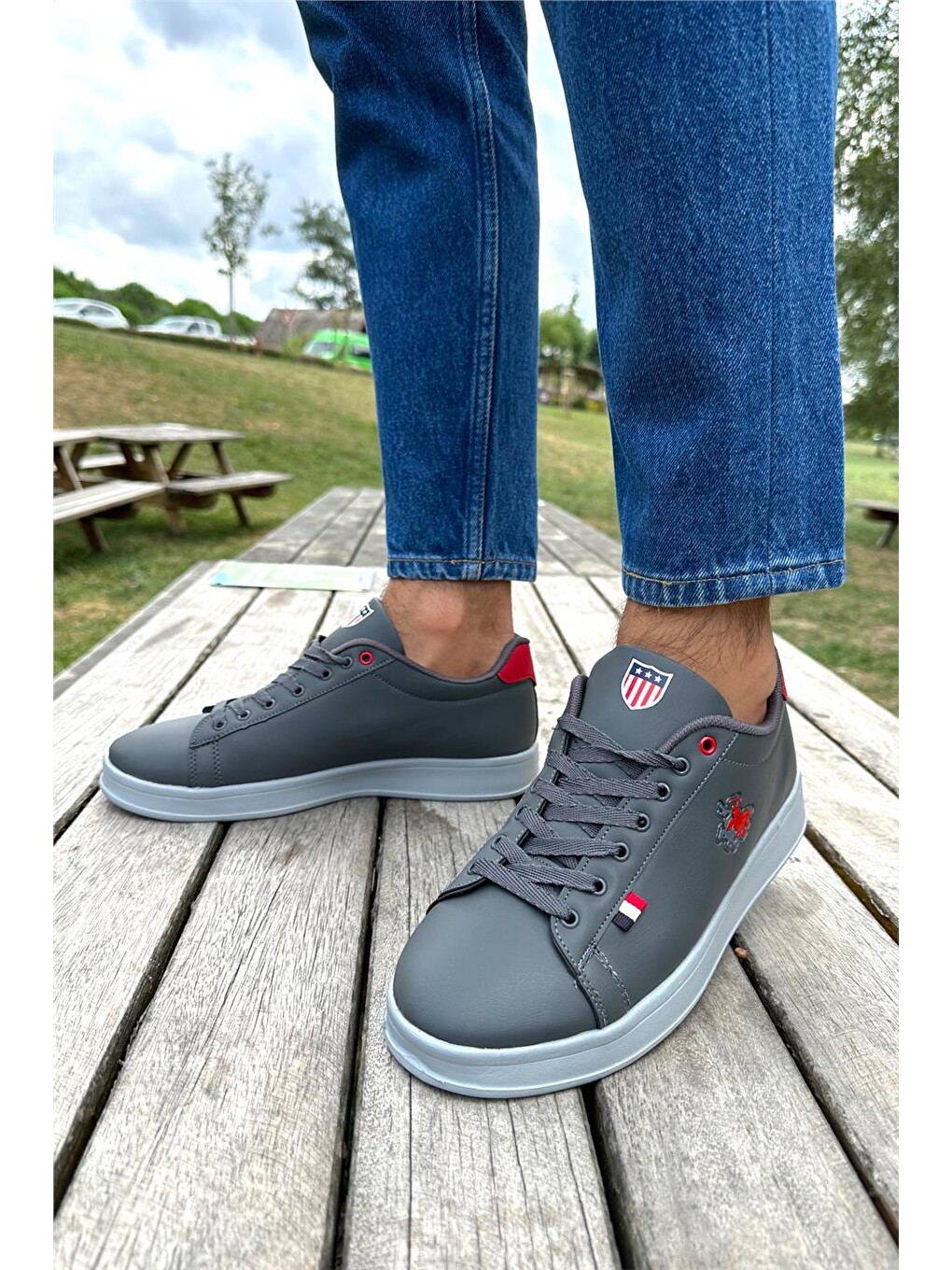 Gri Unisex Sneakers Günlük Spor Ayakkabı Füme-15