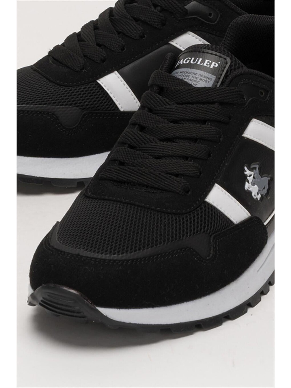 Erkek Ortopedik Günlük Yürüyüş Koşu Sneaker Spor Ayakkabı Siyah - Beyaz-9