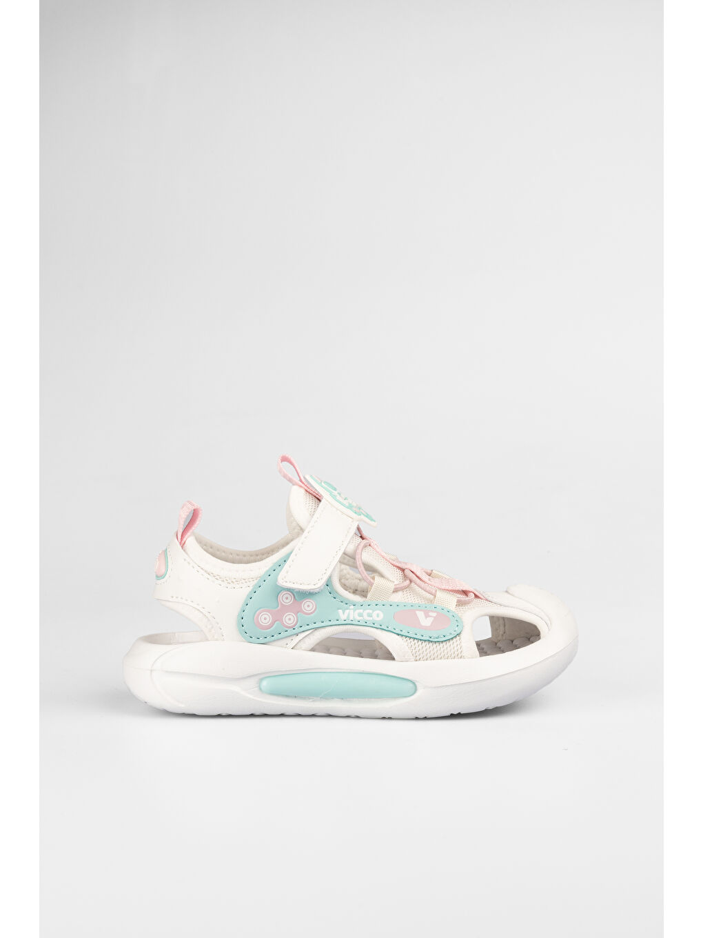 Rocket Işıklı Kız Okul Öncesi Beyaz Sandalet-4