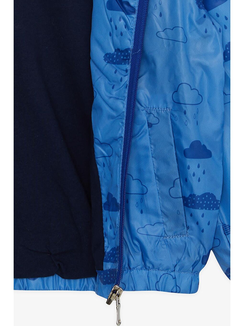 Erkek Bebek Yağmurluk Bulut Desenli Mavi (1-2 Yaş)-2
