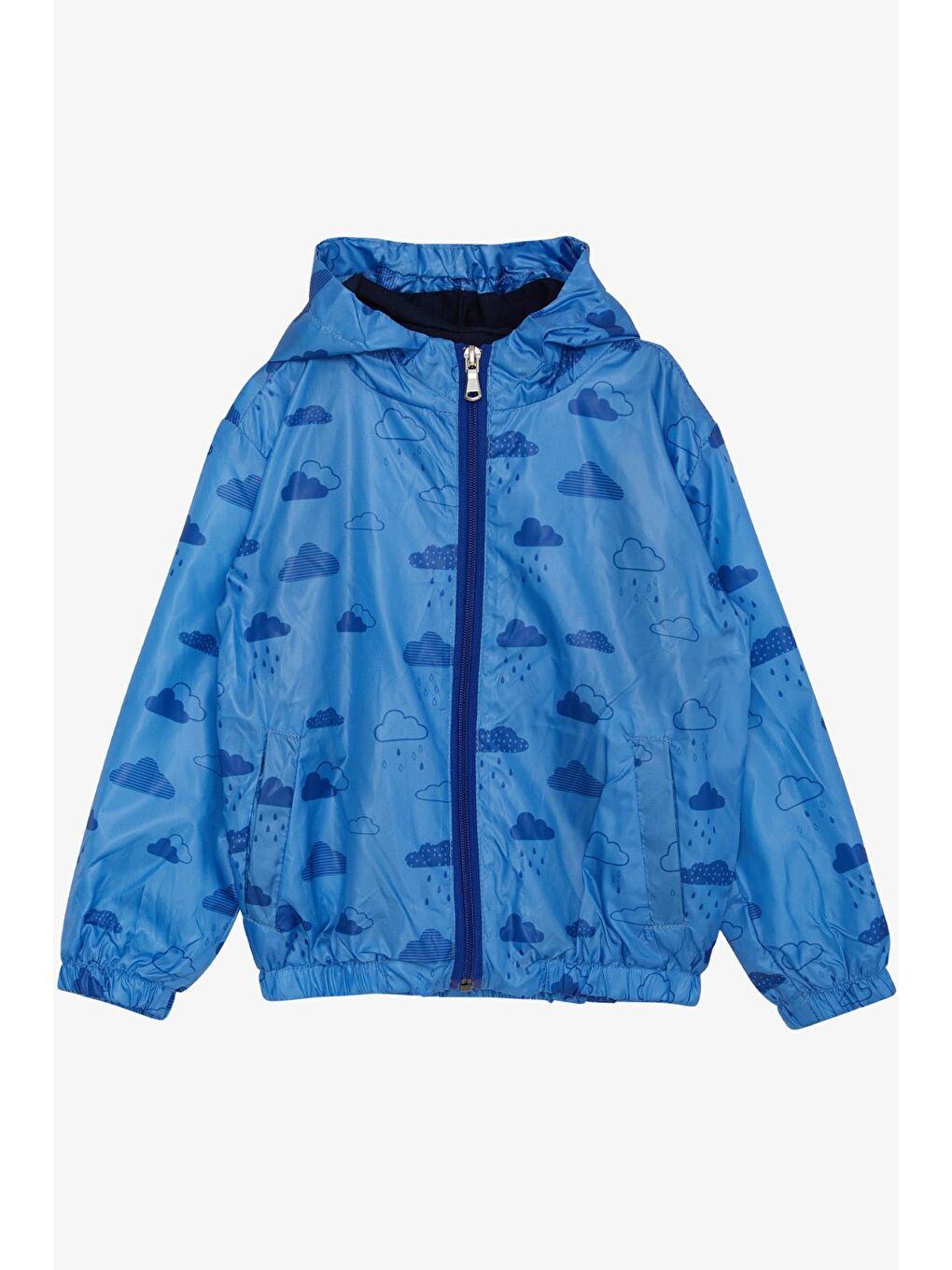 Erkek Bebek Yağmurluk Bulut Desenli Mavi (1-2 Yaş)-3