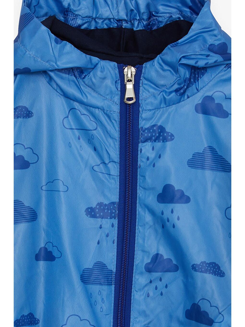 Erkek Bebek Yağmurluk Bulut Desenli Mavi (1-2 Yaş)-4