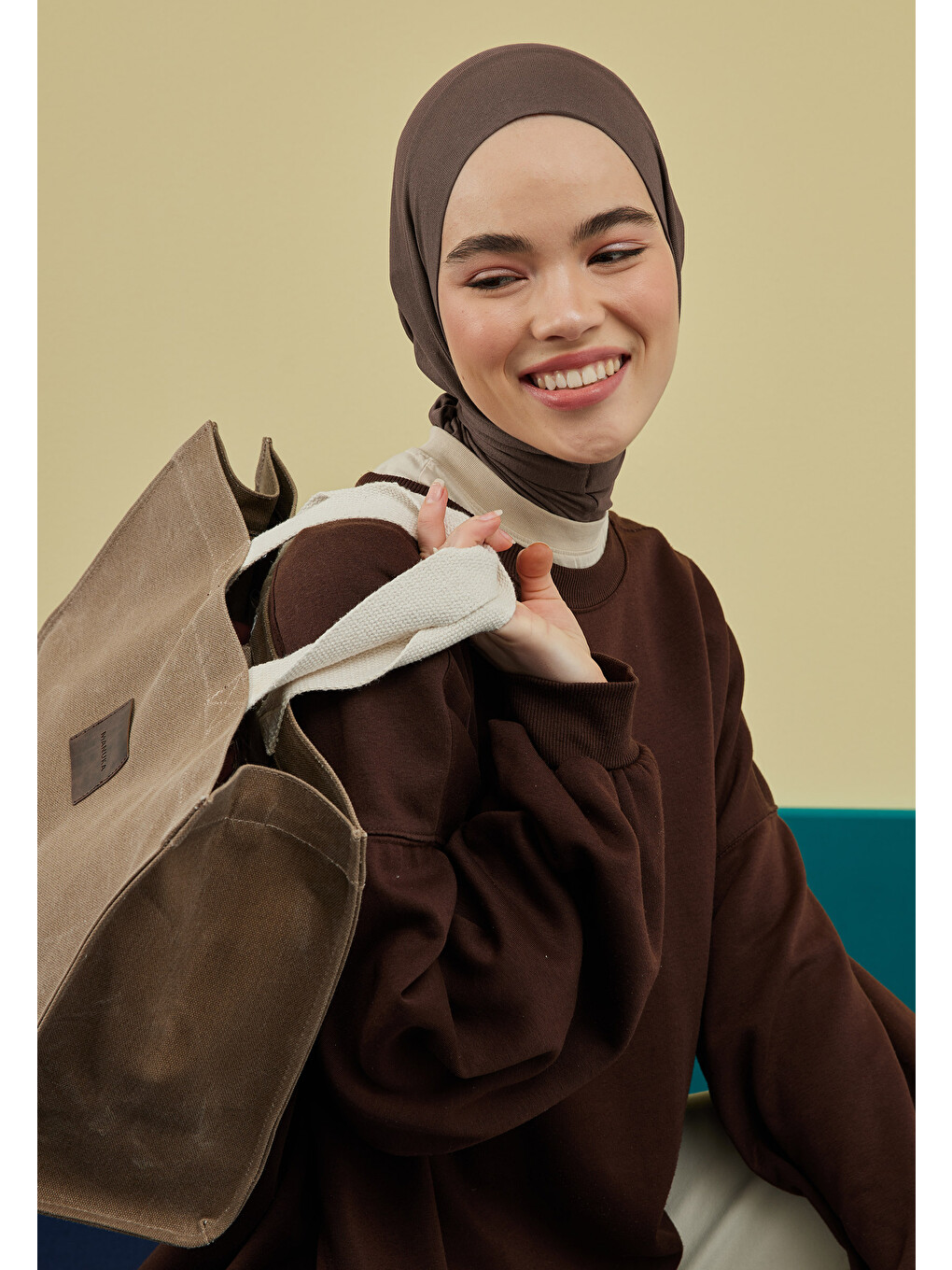 Kahverengi Athletic Hijab Acı Kahve-2