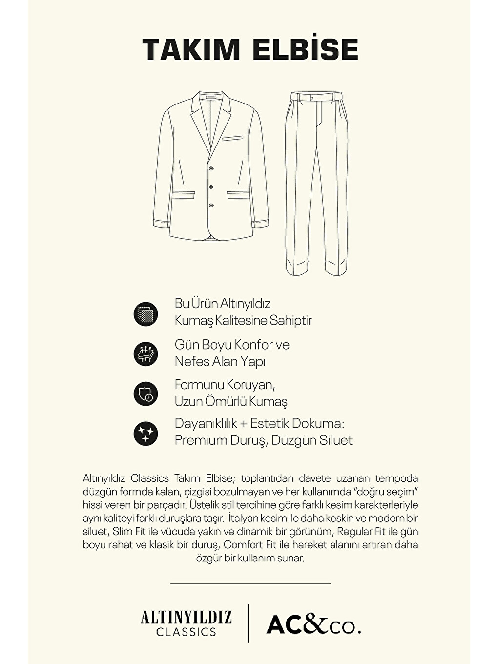 Erkek Bej Yünlü Slim Fit Kırlangıç Yaka Kapak Cepli Takım Elbise-2