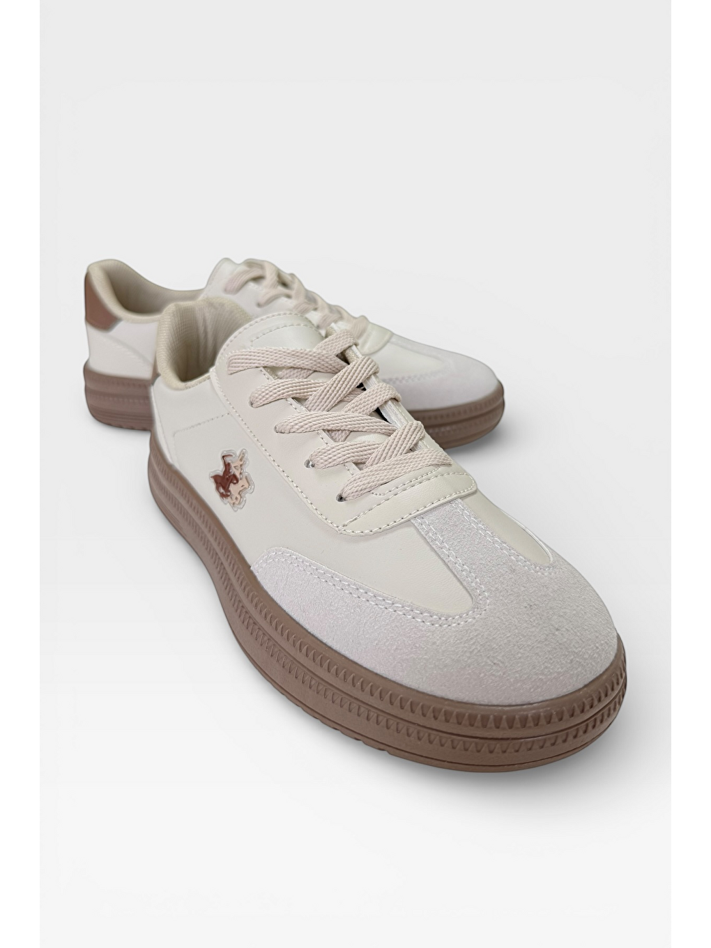 Unisex Rahat Hafif Termo Taban Kadın Sneaker Ayakkabı Bej-2