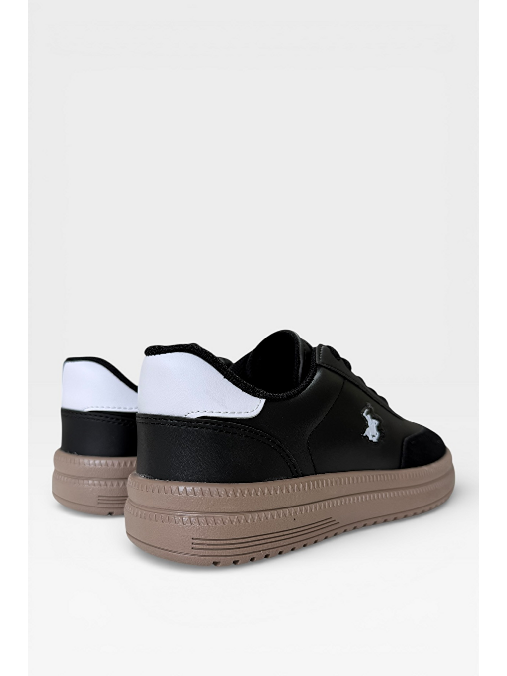 Unisex Rahat Hafif Termo Taban Kadın Sneaker Ayakkabı Siyah - Beyaz-3