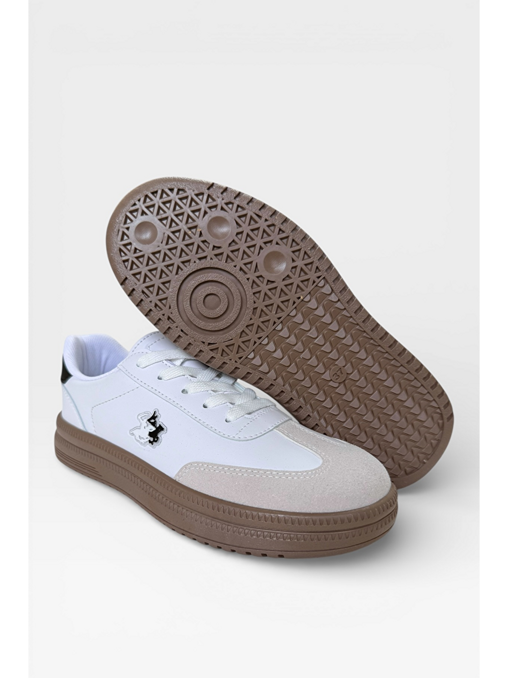 Unisex Rahat Hafif Termo Taban Kadın Sneaker Ayakkabı Beyaz Siyah-8
