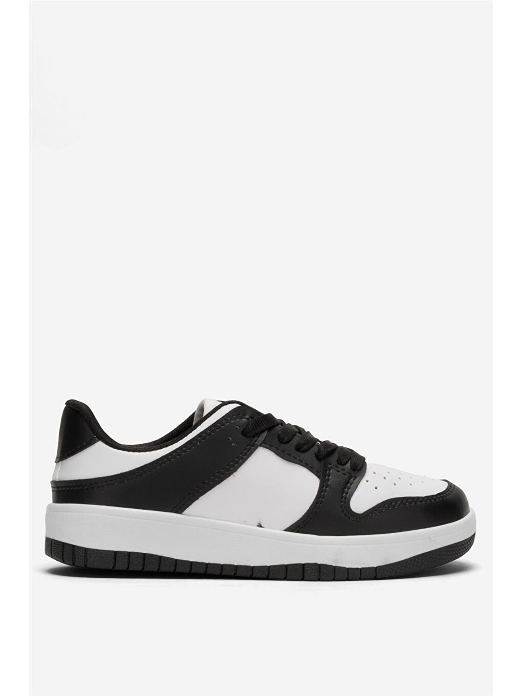 Unisex Bağcıklı Spor Sneaker Ayakkabı Beyaz - Siyah