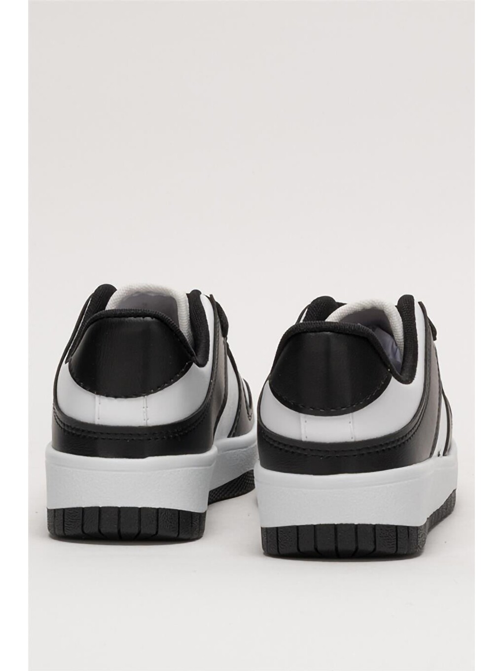 Unisex Bağcıklı Spor Sneaker Ayakkabı Beyaz - Siyah-6