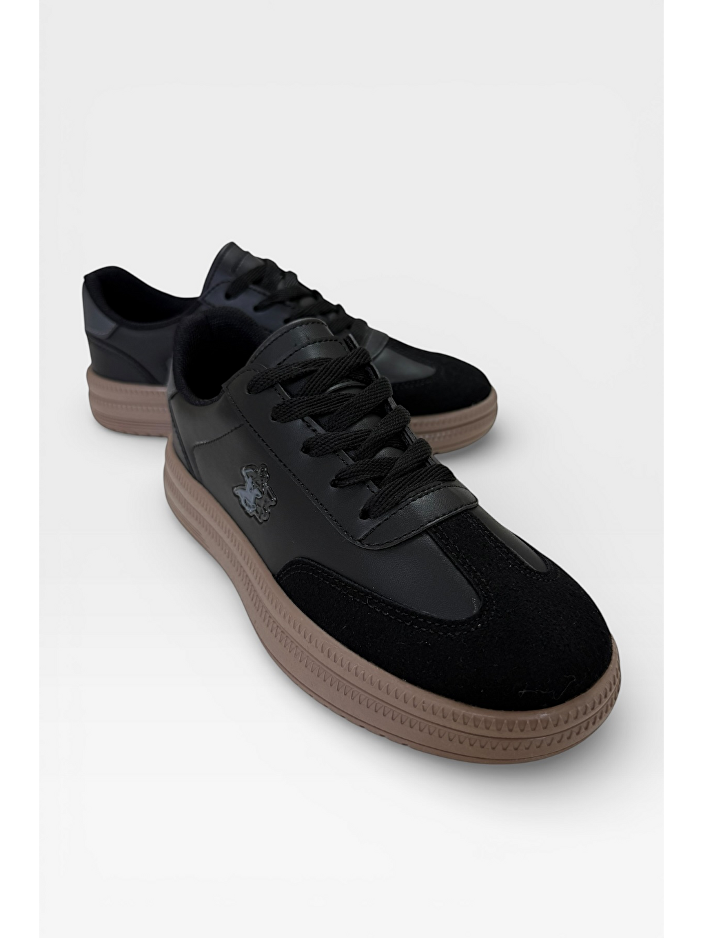 Unisex Rahat Hafif Termo Taban Kadın Sneaker Ayakkabı Siyah-2
