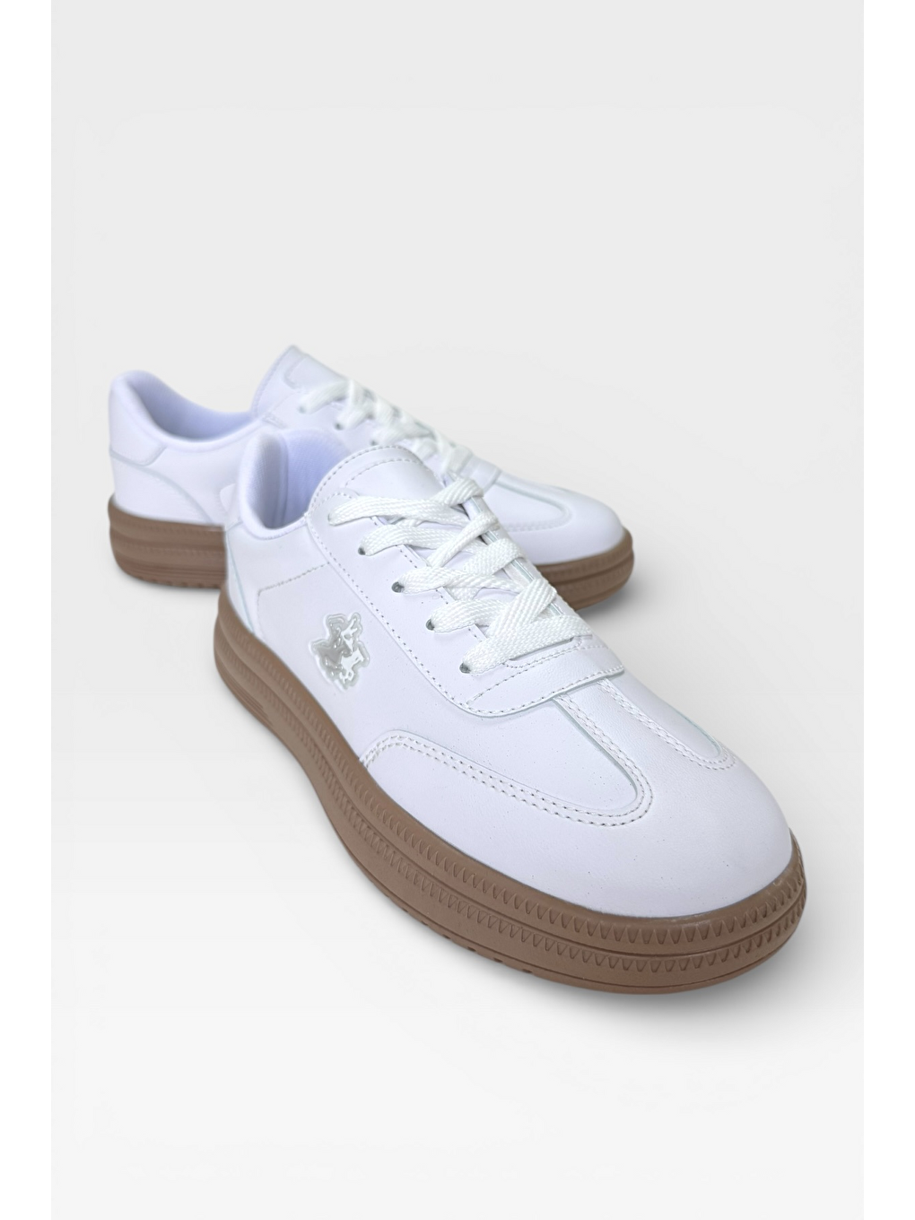 Unisex Rahat Hafif Termo Taban Kadın Sneaker Ayakkabı Beyaz-1