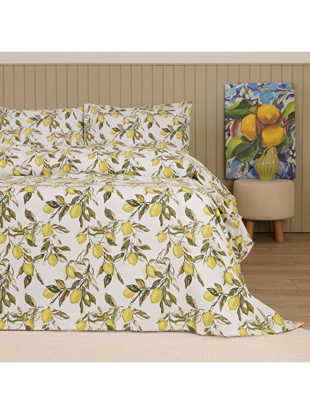 Evidea Soft Fresco Çift Kişilik Pike Takımı - Beyaz