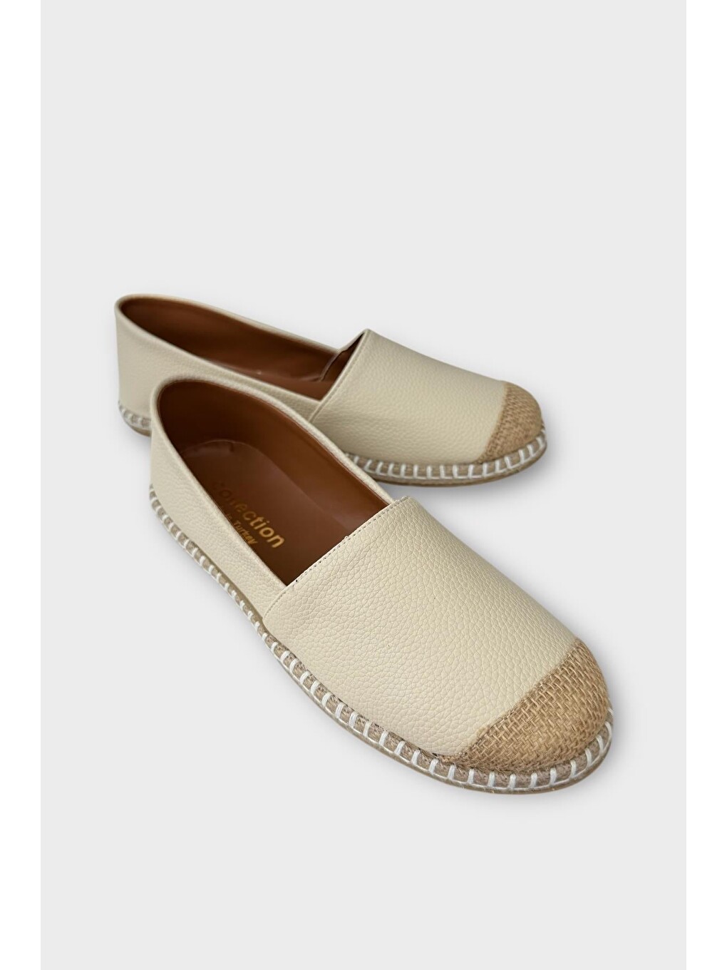 Ekru Kadın Espadril Ayakkabı Krem-1