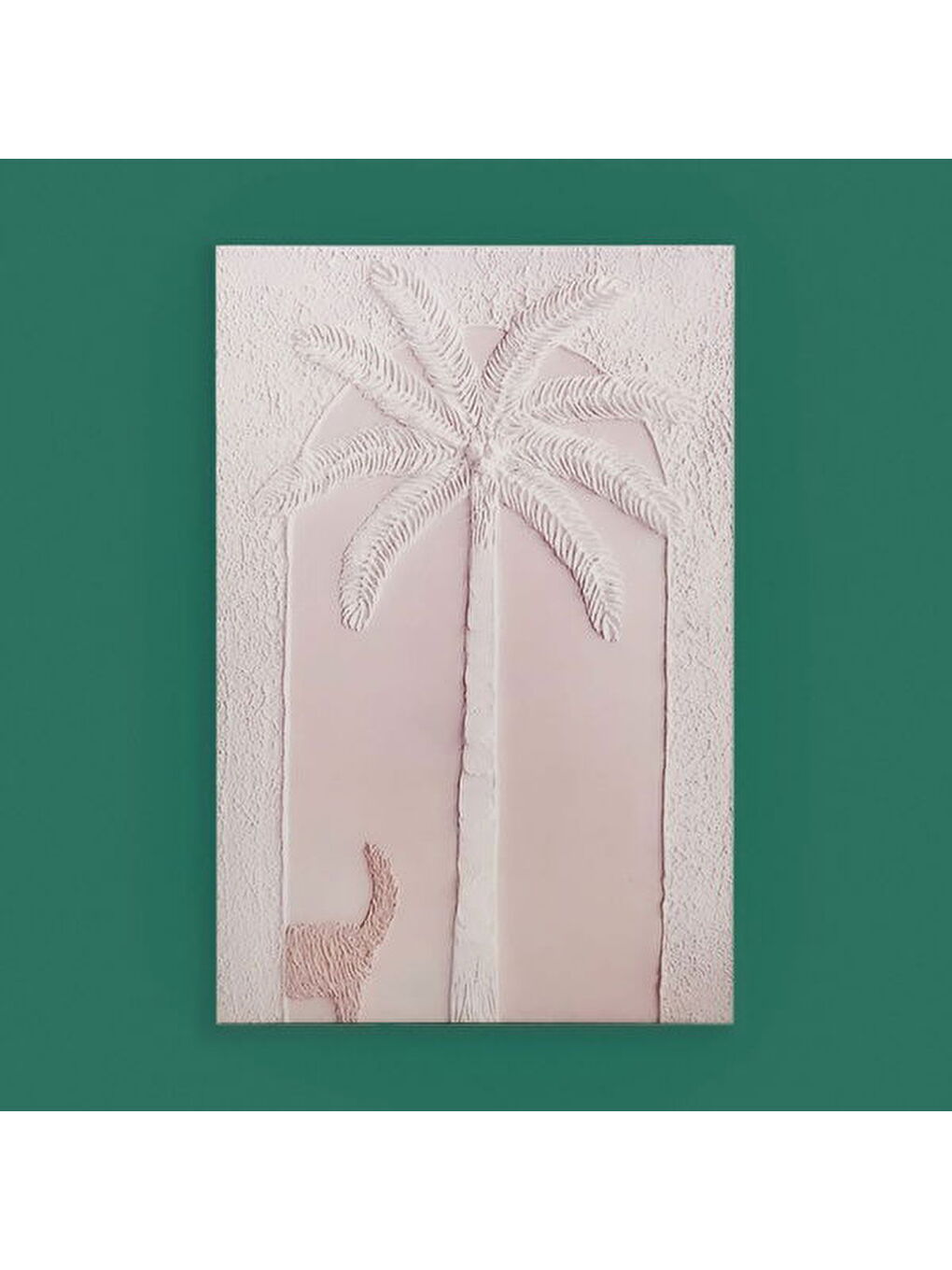 Ekru Deco Palm Breeze Kanvas Tablo - Krem - 90x60 cm-7