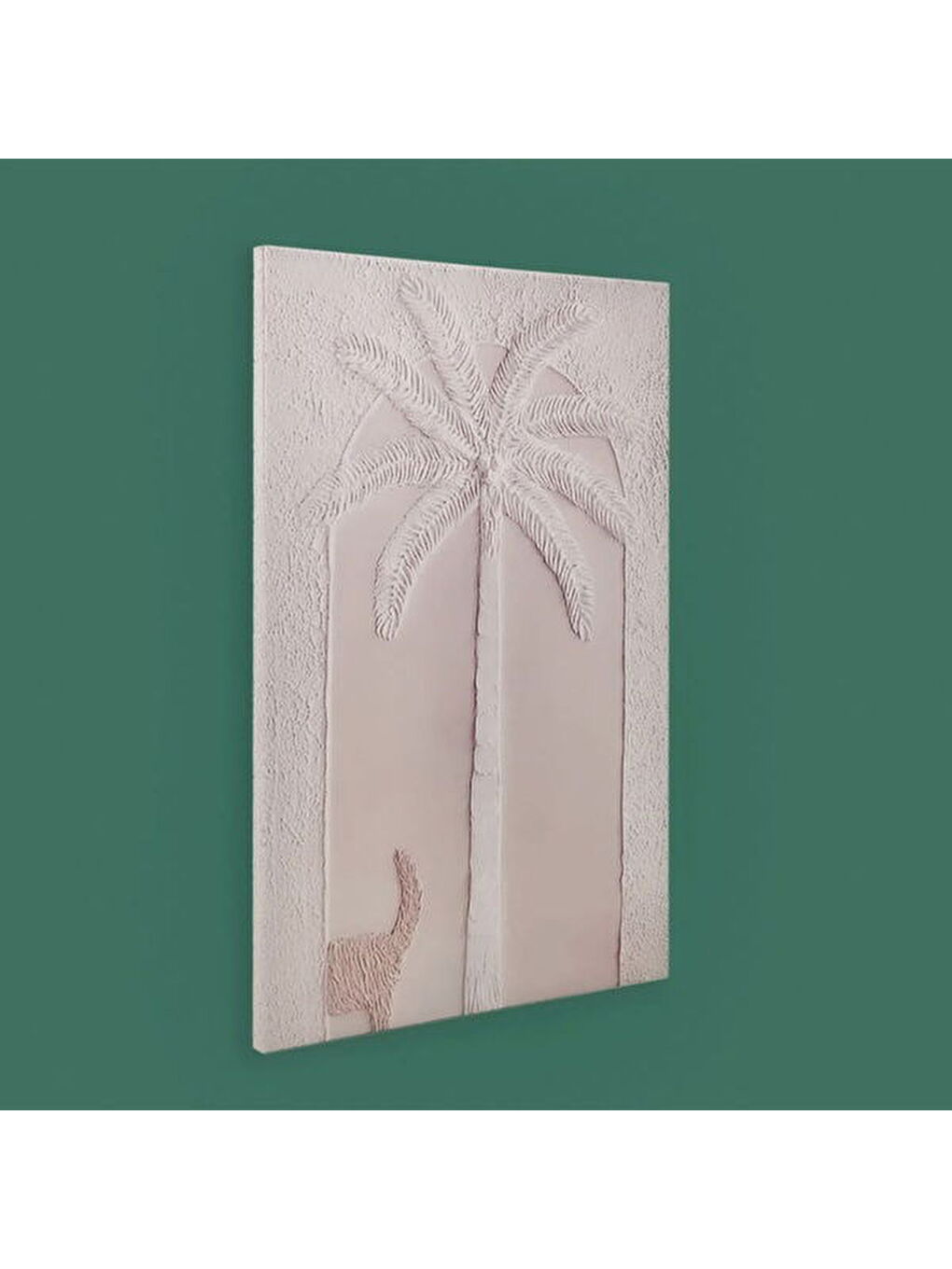 Ekru Deco Palm Breeze Kanvas Tablo - Krem - 90x60 cm-8