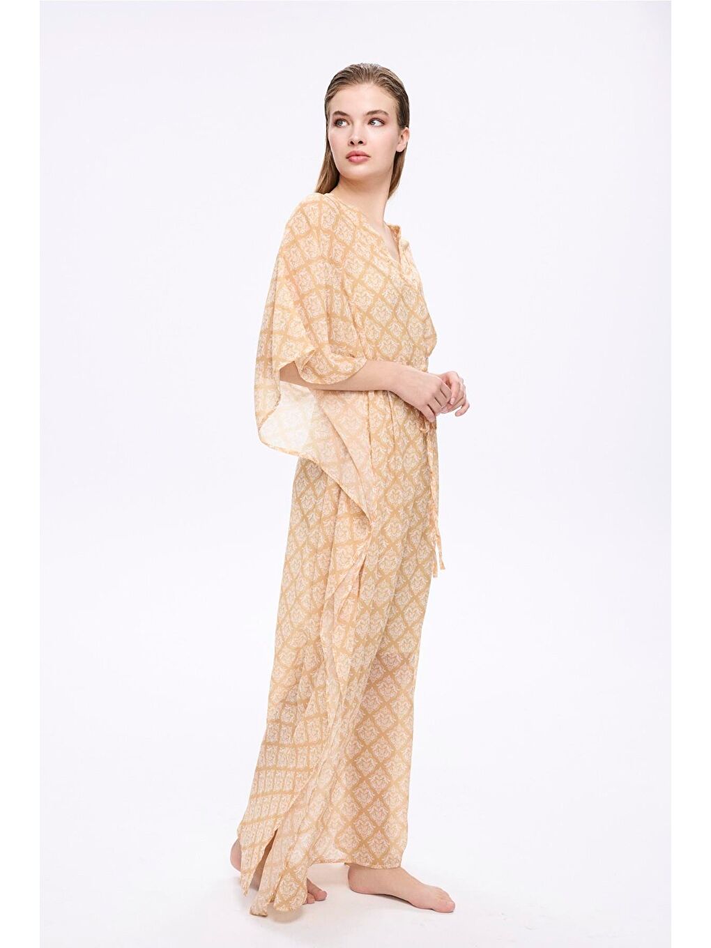 Sarı Uzun Pareo 5041-1