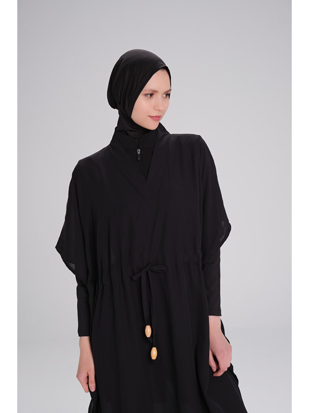 Siyah Uzun Pareo 4049-3