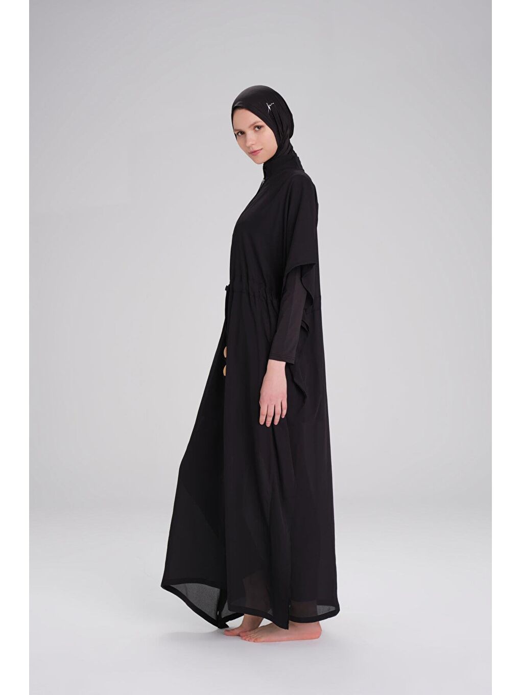 Siyah Uzun Pareo 4049-4