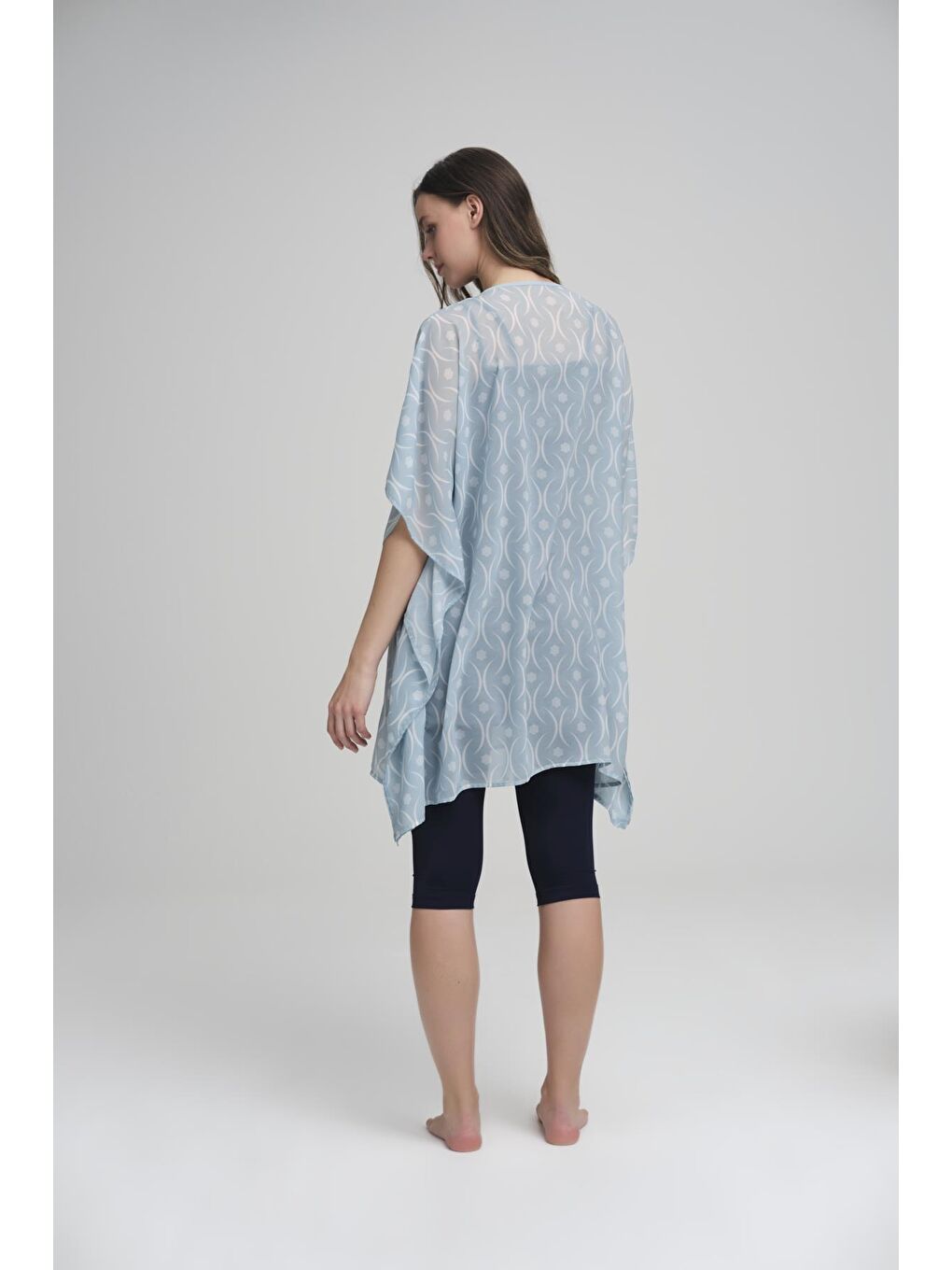 Desenli Yeşil Kısa Pareo 4007-1