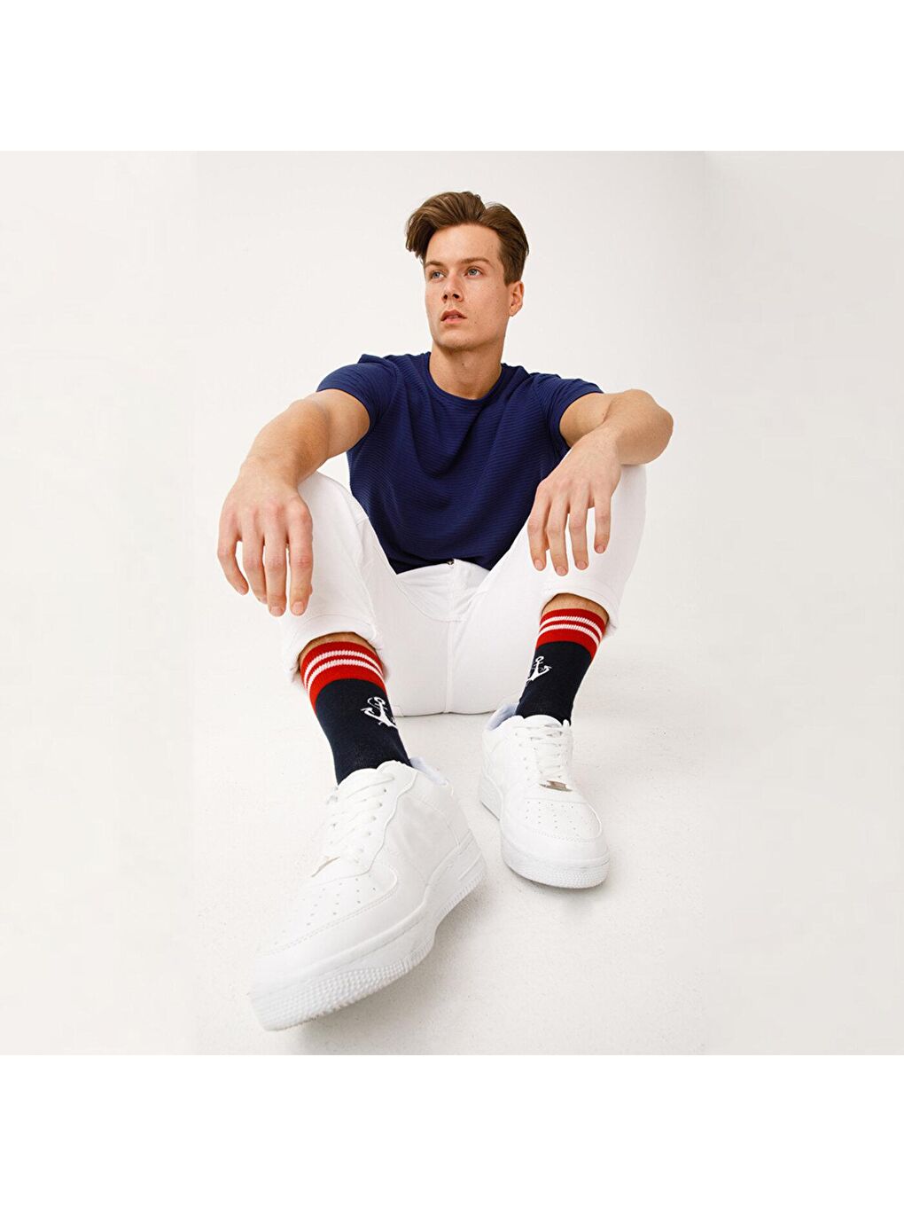 Karışık Erkek Marine Temalı Soket 3'lü Çorap Seti-1