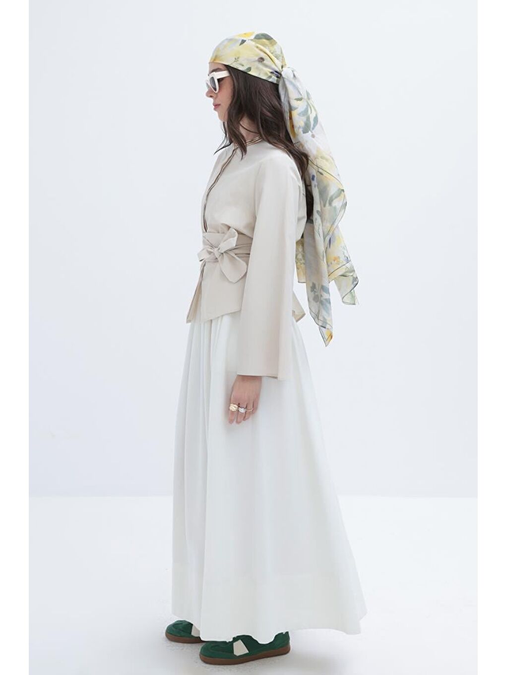 Bej Taş-Kuşaklı Gizli Patlı Gömlek-2