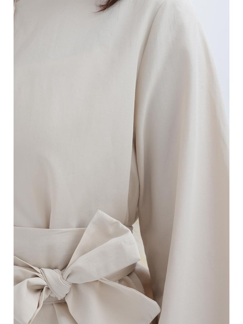 Bej Taş-Kuşaklı Gizli Patlı Gömlek-4