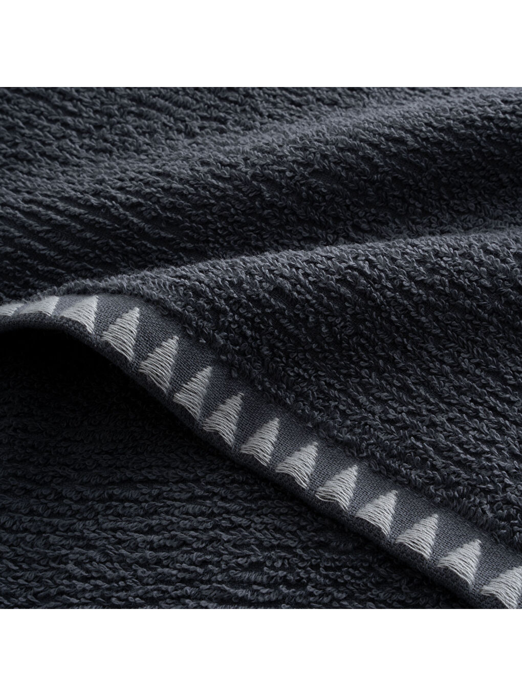 Tria Banyo Havlusu %100 Pamuk Jakarlı Lacivert 80x150 Cm-2