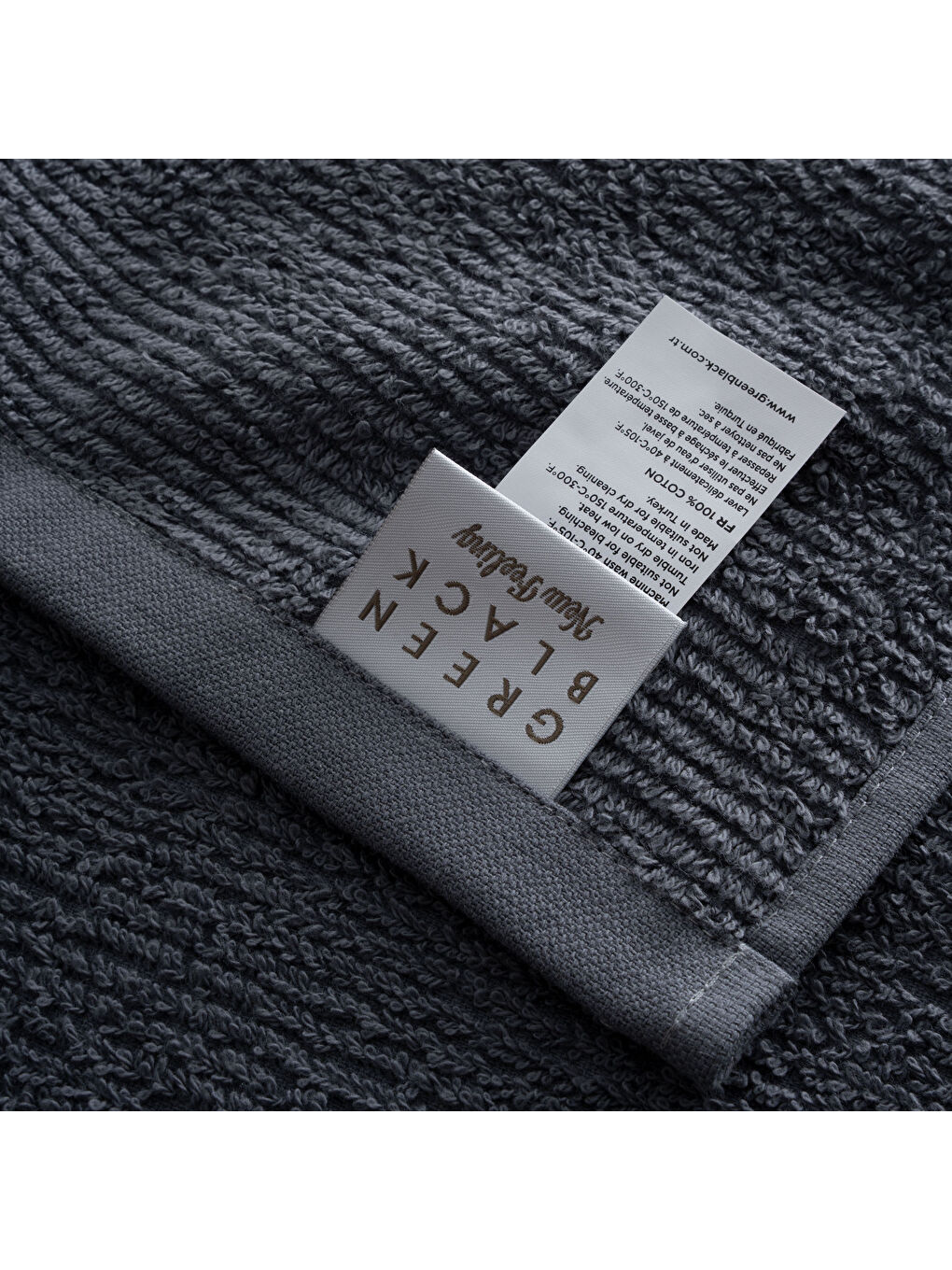 Tria Banyo Havlusu %100 Pamuk Jakarlı Lacivert 80x150 Cm-3