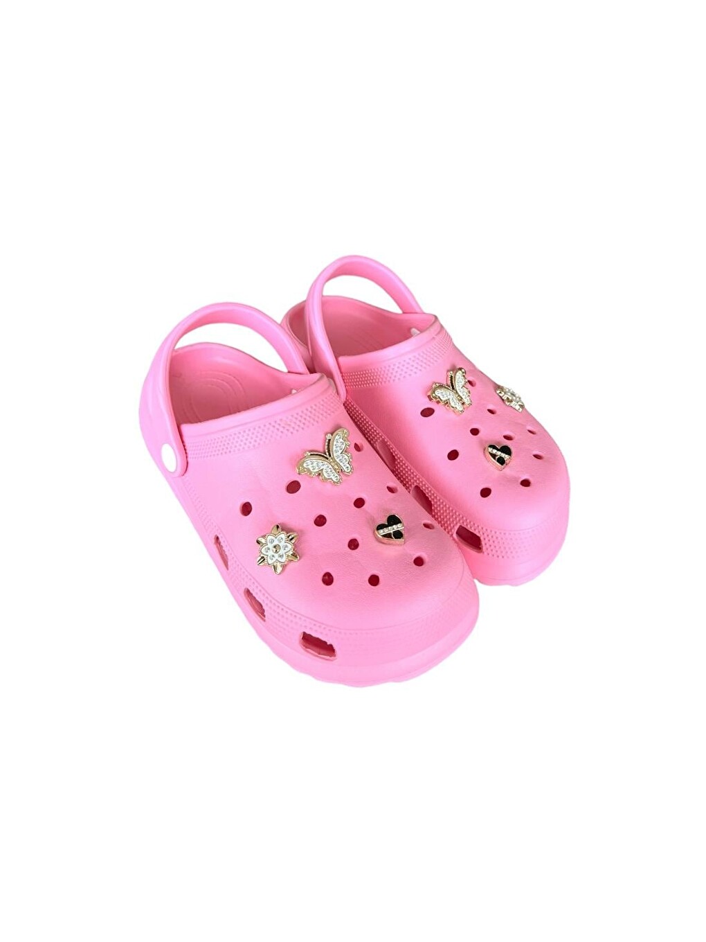 Yüksek Taban Aksesuarlı Kadın Sandalet Pembe-3