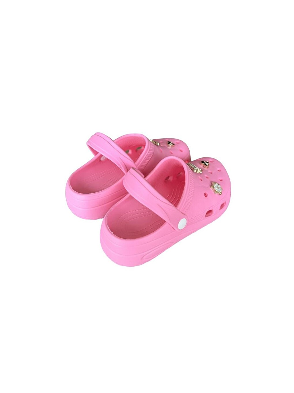 Yüksek Taban Aksesuarlı Kadın Sandalet Pembe-4