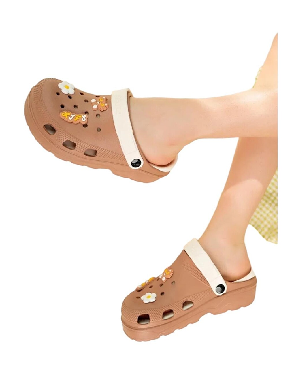 Kahverengi Rahat Taban Eva Kadın Sandalet Taba-2