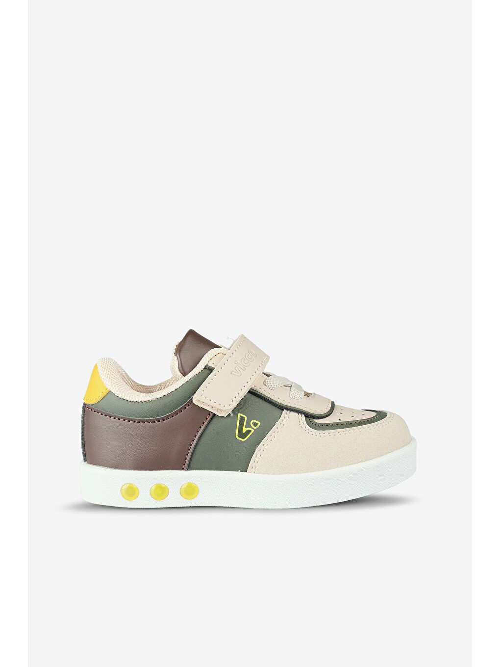Sam Işıklı Erkek Bebek Haki Sneaker