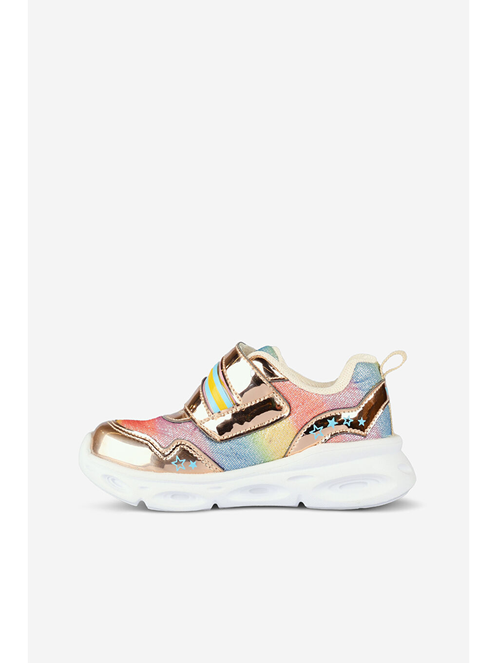 Sarı Kita Işıklı Kız Okul Öncesi Altın Spor Ayakkabı-1