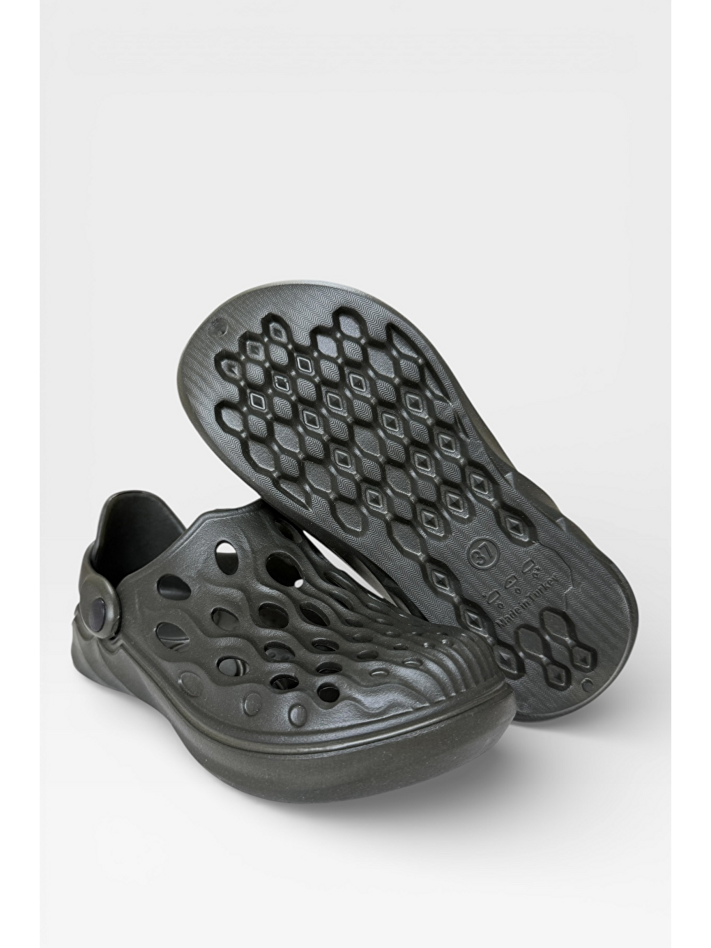 Unisex Günlük Rahat Yazlık Havuz Plaj Spor Ayakkabı Sandalet Haki-4