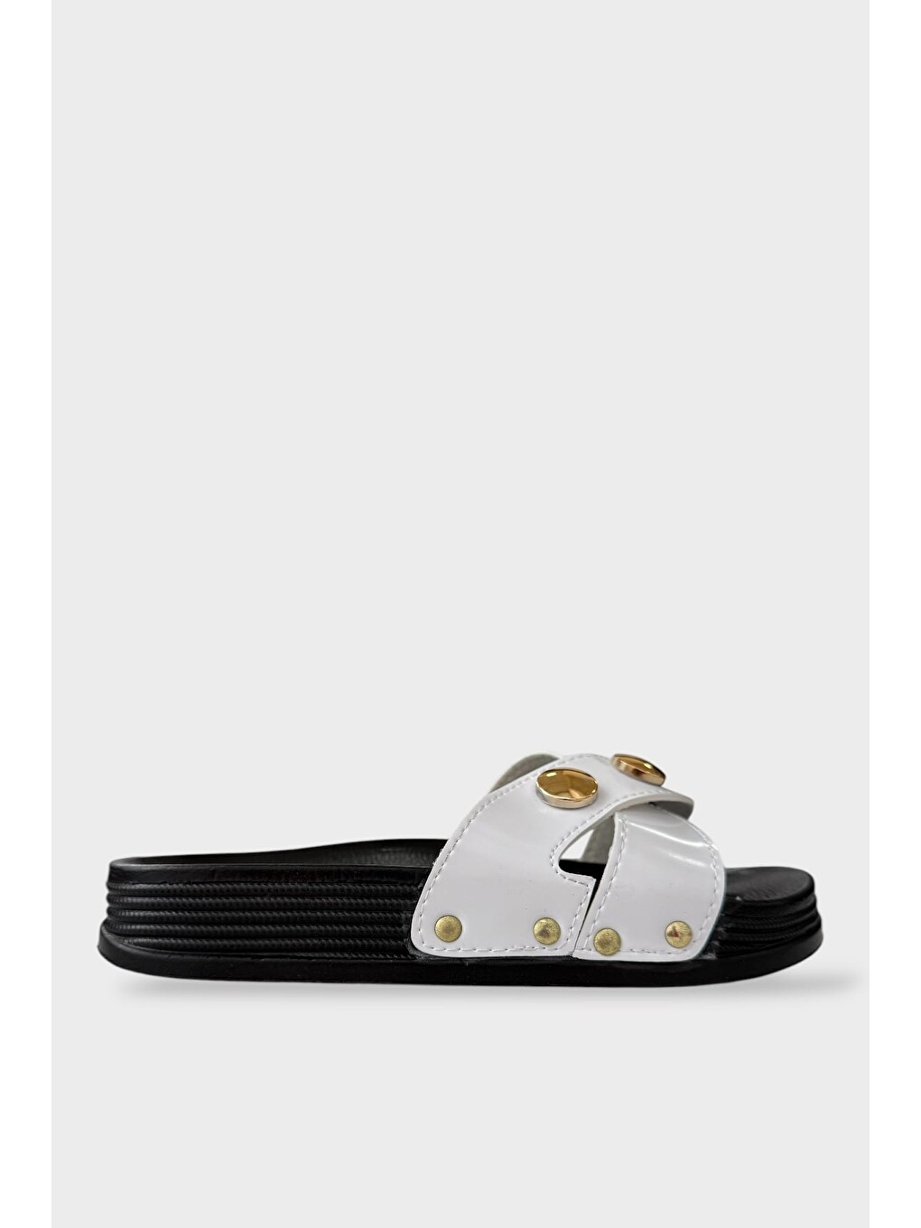 Kadın Günlük Terlik Çapraz Ortopedik Yazlık Ev Plaj Tatil İş Terliği Beyaz-1
