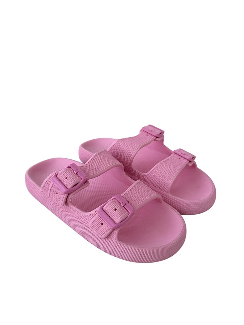 Unisex Çift Tokalı Medikal Hafif Eva Terlik Pembe-1